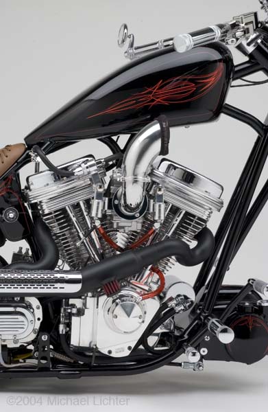Custom bike built by Bill Steele in Oakdale, PA, February 14, 2004, photographed by Michael Lichter in Columbus, OH. ©2004 Michael Lichter