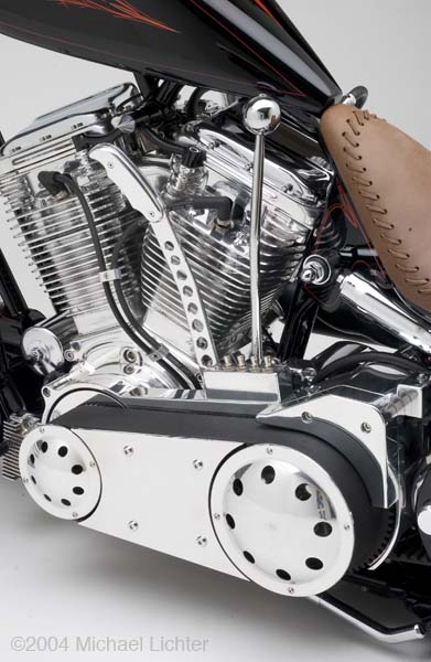 Custom bike built by Bill Steele in Oakdale, PA, February 14, 2004, photographed by Michael Lichter in Columbus, OH. ©2004 Michael Lichter